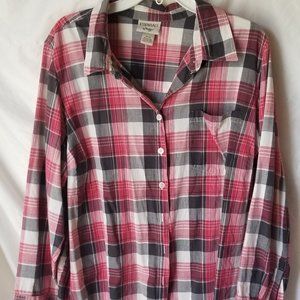 Red Plaid LS 22/24 Blouse